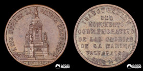 Chile. Medalla: Inaguracion del Monumento a las Glorias Navales. 1886. Cobre.