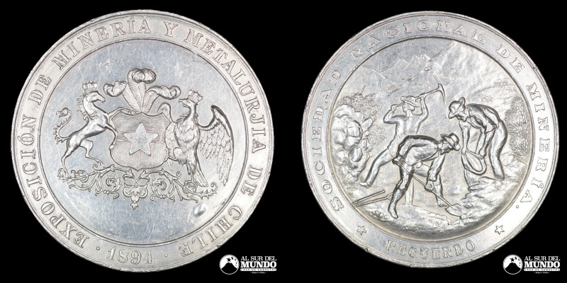 Chile. Exposicion de Mineria y Metalurjica de Chile. Recuerdo Sociedad Nacional ...