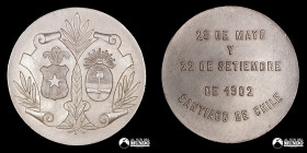 Chile. Medalla: Chile-Argentina. 28 de Mayo y 22 de Septiembre de 1902.