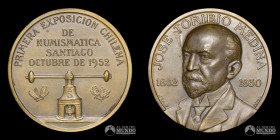 Chile, Santiago. Medalla: Primera Exposicion Chilena de Numismatica. 1952.