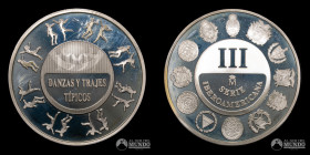España. Medalla: III Serie Iberoamericana "Encuentro de Dos Mundos" - Danzas y trajes tipicos. 1997 (Juan Carlos I).