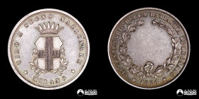 Italia. Medalla: VII Centenario de la Batalla de Legnano. 1876. Plata.