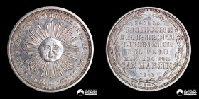 Peru. Medalla: Conmemoracion de la Jura de la Independencia. 1863.
