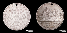 Peru. Medalla: Homenaje de El Callao a Miguel Grau. 1897.