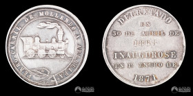 Peru. Medalla: Inauguracion del ferrocarril de Mollendo a Arequipa. 1871.