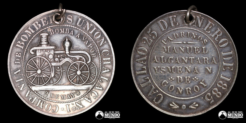 Peru. Medalla: Compañia de Bomberos Union Chalaca N° 1 de El Callao. 25 de Enero...