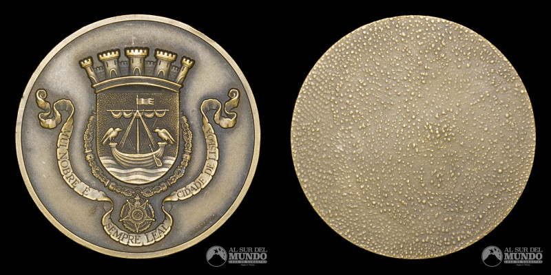 Portugal. Reconocimiento: Medalla al merito de la ciudad de Lisboa. S/F. Bronce;...