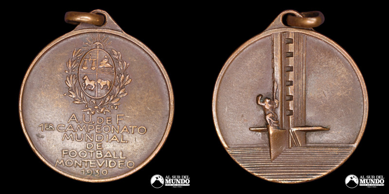 Uruguay, Montevideo. Primer Campeonato Mundial de Football 1930. Cobre; 9.67g; (...