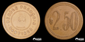 Chile. Ficha: 2,5 Pesos. Circulo Frances de Santiago. S/F.