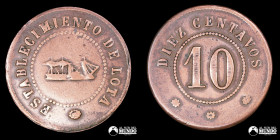 Chile. Ficha: 10 Centavos. Establecimiento de Lota. S/F.