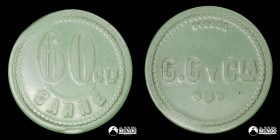 Chile. Ficha: 60 Centavos. G. G. y Cia. S/F.