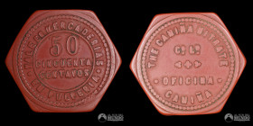 Chile. Ficha: 50 Centavos. Oficina Camiña. S/F.