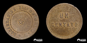 Chile. Ficha: 1 Centavo. Sociedad de Señoras de San Vicente de Paul. S/F.