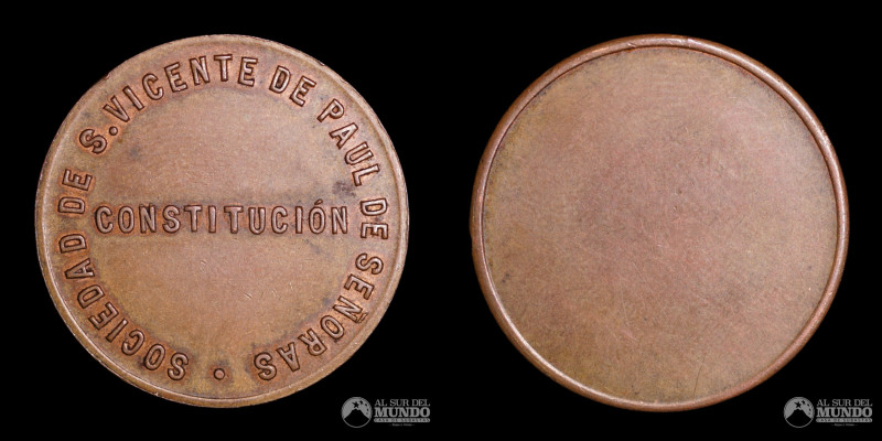 Chile, Constitucion. Ficha de caridad. Sociedad de San Vicente De Paul de Señora...