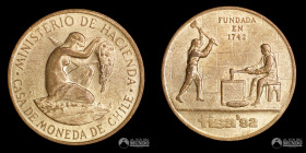 Chile. Ficha: FISA, Fundacion de la Casa de Moneda. 1992.