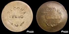Peru, Tarapaca. Ficha: 1 Peso. Oficina Paccha. 1870.
