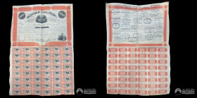 Peru. Bono de 1.000 Soles para la construccion de la aduana de Arica. 1869.