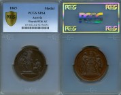 Franz Joseph I silver Specimen "500th Anniversary of the University of Vienna" Medal 1865 SP64 PCGS, Serfas-61, Hauser-1633, Wurzb-9336. 79mm. 154gm. ...