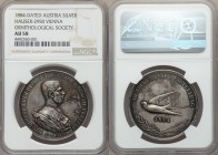 Crown Prince Rudolf silver "Ornithological Society" Medal 1884 AU58 NGC, Hauser-2950. 38mm. 

HID09801242017