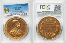 Franz Joseph I gilt copper Specimen Medal 1891 SP62 PCGS, Hauser-716. 41mm. 26.30gm. Edge: Plain. Bust left / Inscription within wreath. 

HID09801242...