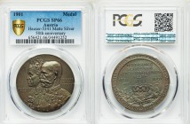 Franz Joseph I silver Matte Specimen "50th Anniversary" Medal 1901 SP66 PCGS, Hauser-5341. 37mm. By Pawlik. Superb matte surfaces.

HID09801242017