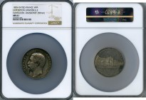 Napoleon III silver "Palace of Industry" Medal 1855 MS61 NGC, 50mm. 42.89gm. By Caque. NAPOLEON III EMPEREUR. Bare head, left, signed below, CAQUE. F....