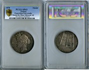 Republic silvered bronze Specimen " Exposition Universelle at the Champ de Mars" Medal 1878 SP63 PCGS, 50mm. 58.72gm. REPUBLIQUE FRANCAIS. Bust of Mar...
