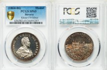 Bavaria. Ludwig II silver Specimen Medal ND (1864-86) SP65 PCGS, Wittelsbach 2984; Klose 179. 33.5mm. 14.91gm. Superbly toned, cameo contrast on obver...