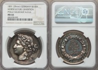 Pfalz-Neustadt silver "Horticulture Exhibition" Medal 1891 MS64 NGC, 39mm. 18.64gm. By Oertel, Berlin. Edge: Plain. Female head with fruit wreath, lef...