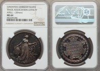 Erfurt silver "Trade Association" Medal ND (Late 19th Century) MS64 NGC, 39mm. 24.47gm. By Apell. City goddess of Erfurt standing with city's coat of ...