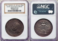 Prussia. Wilhelm II silver Proof "200th Jubilee of Monarchy" Medal 1901 PR65 NGC, Marienb- 7182. 38.5mm. 25gm. Conjoined bust of Friedrich I and Wilhe...