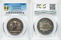 Prussia silver Specimen "200th Anniversary of the Kingdom" Medal 1901 SP64 PCGS, Marienburg-7183. By Mayer and Wilhelm. 33.5mm. 16.89gm. Winged angel ...