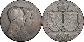 Brunswick-Lüneburg-Calenberg-Hannover. Ernst August and Princess Victoria of Prussia silver Matte Specimen "Wedding" Medal 1913 SP65 PCGS, Brockman-57...