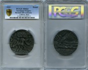 Wilhelm II cast iron "The Sinking of the S. S. Lusitania" Medal 1915 MS64 PCGS, Kienast-156, Eimer-1941Ab, Unlisted in BHM. 55mm. KEINE BANN WARE! (no...