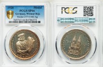 Cologne silver Specimen "680th Anniversary of Founding" Medal 1928 SP66 PCGS, Weiler-377. 36mm. 24.87gm. By Glöcker. Half-bust of the architect Gerhar...