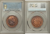 "Sir George Chetwynd Grendon" copper 1/2 Penny Token 1842 MS63 Red and Brown PCGS, Davis-821, DW-17. Head right / Shield of arms, banner below.

HID09...