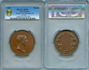 Edward VII as Prince bronzed copper Specimen "Society of Arts, Manufactures, and Commerce" Medal 1863 SP65 PCGS, BHM-2794, Eimer-1567. 56mm. By L.C. W...