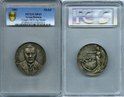 Statesman Joseph Chamberlain silver Matte Specimen "Visit to South Africa" Medal 1903 SP63 PCGS, Hern-572, Eimer-1876. 50mm. By Joseph Fray. Edge: Pla...