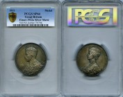 George V and Mary silver Matte Specimen "Coronation" Medal 1911 SP64 PCGS, Eimer-1922a. 50mm. Crowned bust left / Crowned bust of Queen Mary left. Inc...