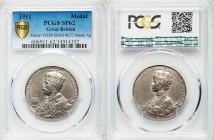George V and Mary Pair of Certified Matte Specimen "Coronation" Medals 1911 SP62 PCGS, Eimer-1922b, BHM-4022. 30mm.

HID09801242017
