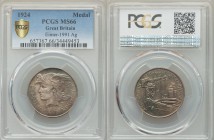 George V 3-Piece Lot of Certified "British Empire Exhibition of Industry and Commerce" Medals 1924 PCGS, 1) Nickel Medal - MS65, Eimer-1990 2) Bronze ...