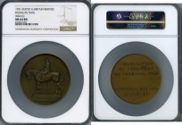 Douglas Haig bronze "Inauguration of the Marshal Haig Monument" Medal 1931 MS64 Brown NGC, 66mm. 124.50gm. Uniformed Haig on horseback left / MÉDAILLE...
