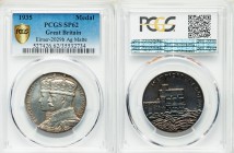 George V and Mary 3-Piece Lot of Certified silver Matte Specimen "Silver Jubilee" Medals 1935 PCGS, 1) Medal - SP55 2) Medal - SP61 3) Medal - SP62 Ei...