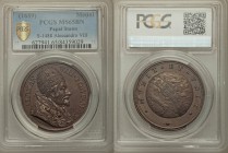 Papal States. Alexander VIII copper Medal 1689 MS65 Brown PCGS, S-1488, Lincoln-1488, Roma-134, Miselli-265, 278, Johnson-159. 37.5mm. By Giovanni Ham...