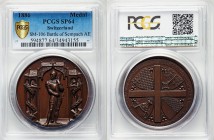 Confederation copper Specimen "500th Anniversary of the Battle of Sempach" Medal 1886 SP64 PCGS, SM-106. 43mm. 41.40gm. By H. Bovy. Soldier standing f...