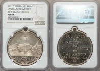 Confederation zinc-plated bronze "Lausanne University" Medal 1891 MS64 NGC, 40mm. City view of Lausanne. / SOUVENIR DE L'INAUGURATION DE L'UNIVERSITE ...