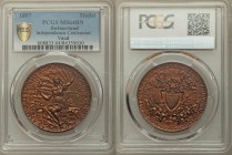 Confederation bronze "Vaud - 100th Anniversary of Independence" Medal 1897 MS64 Brown PCGS, 37mm. Seated female holding laurel branch in her right han...