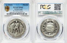Confederation silver Matte Specimen "Societe Suisse des Carabiniers" Medal ND (c. 1921) SP65 PCGS, R-1962b. 35mm. Engraved with the name "Pignat, Loui...