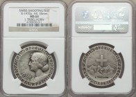 Confederation silver Matte "Shooting" Medal ND (c. 1921) MS64 NGC, R-1970a. 35mm. By F. Wanger and Huguenin. For the Swiss Field Championship. Engrave...