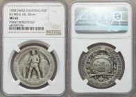 Confederation silver Matte "Shooting" Award Medal 1928 MS66 NGC, R-1961b, Martin-1133. 35.4mm. 17.72gm. Male figure with rifle standing left / Name an...